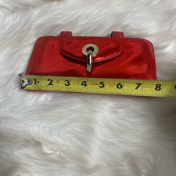 Kate Spade patent leather Red bifold wallet with silver tone hardwares . - Picture 12 of 13